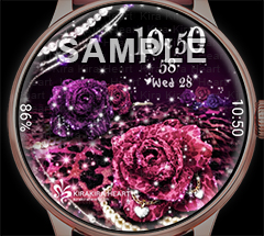 Engraved rose leopard